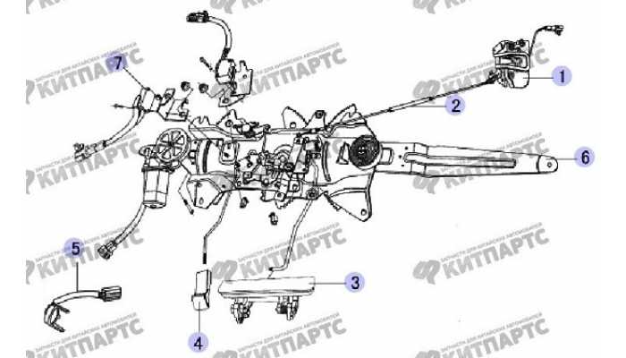 Механизм стеклоподъемника пятой двери Great Wall Safe (SUV G5)