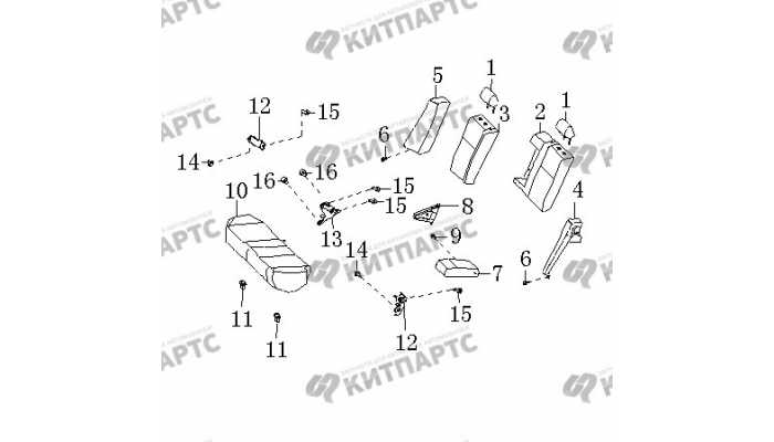 Заднее сиденье. Вид 1. BYD