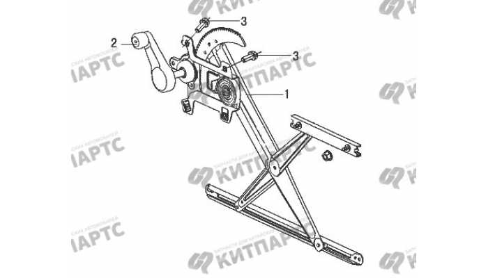 Стеклоподъемник (механический) передней двери Great Wall